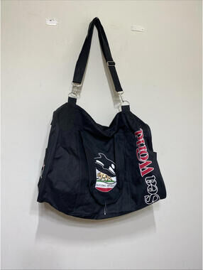 2021 SeaWorld Duffel Bag SAN DIEGO CA. Black With Orca Decal
